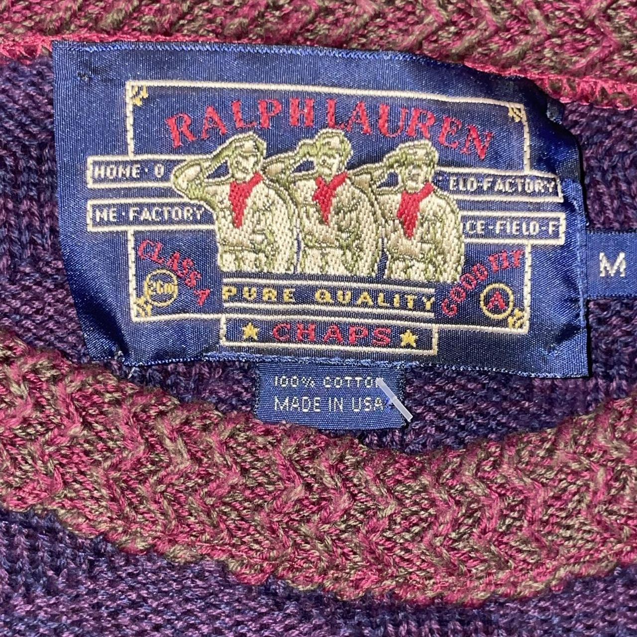 Vintage Ralph Lauren Chaps Kitted Sweater Made in... Depop