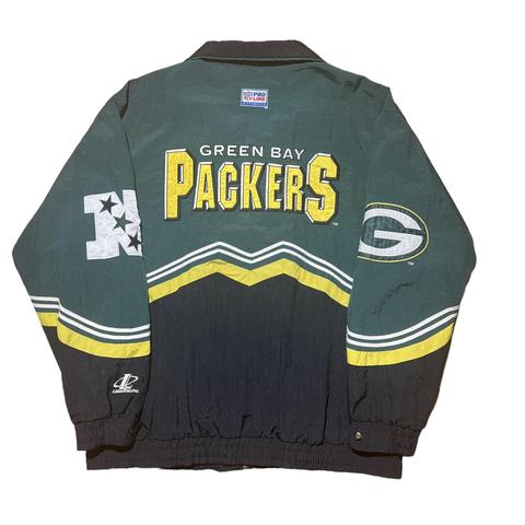 Vintage GreenBay Packers Starter Green Yellow 1/4 - Depop