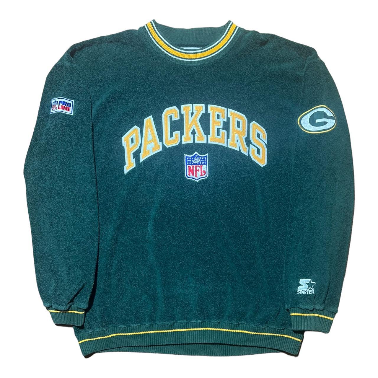 Green Bay Packer Sweater Vintage Nfl Starter Size... - Depop