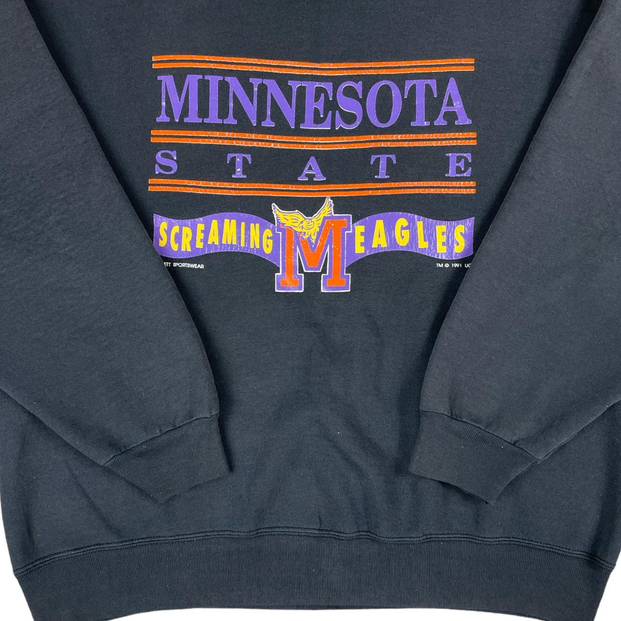 1991 Minnesota State Screaming Eagles black crewneck... - Depop