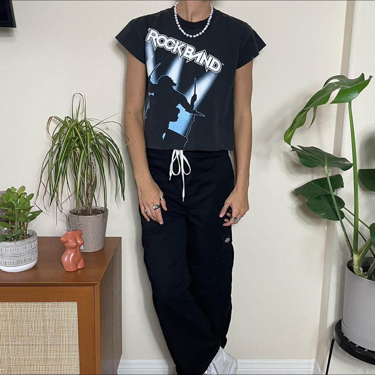 Y2K Rockband Tee Y2k black rock band cutoff cropped... Depop