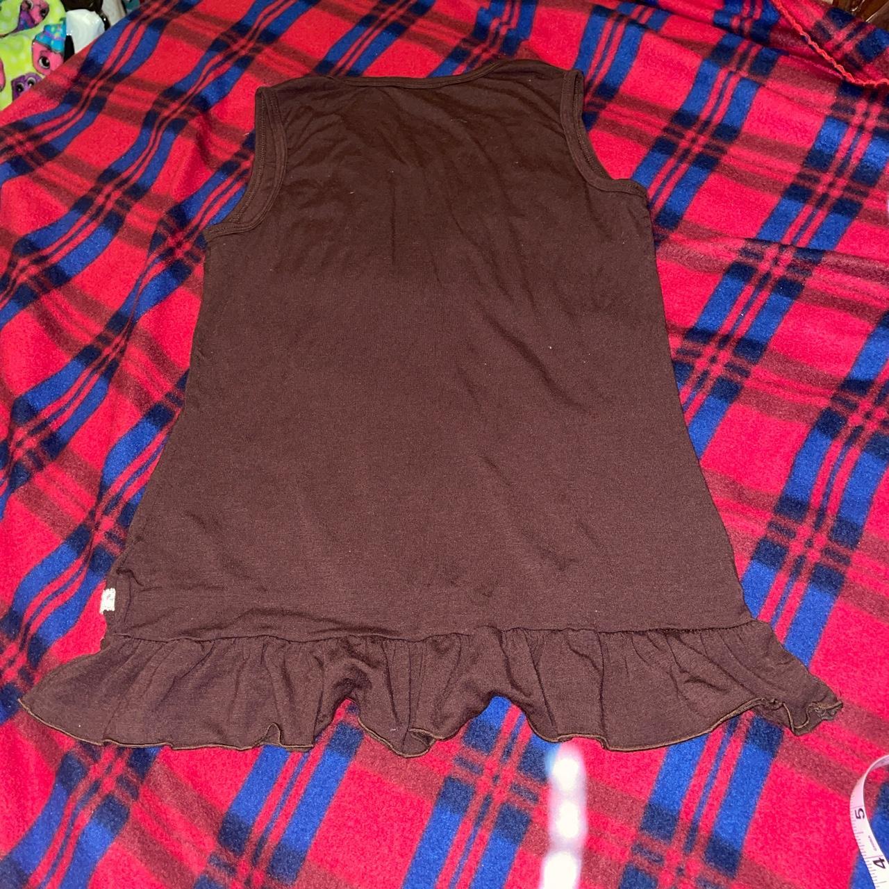 Copper Key Women's Cream and Brown Vest Depop