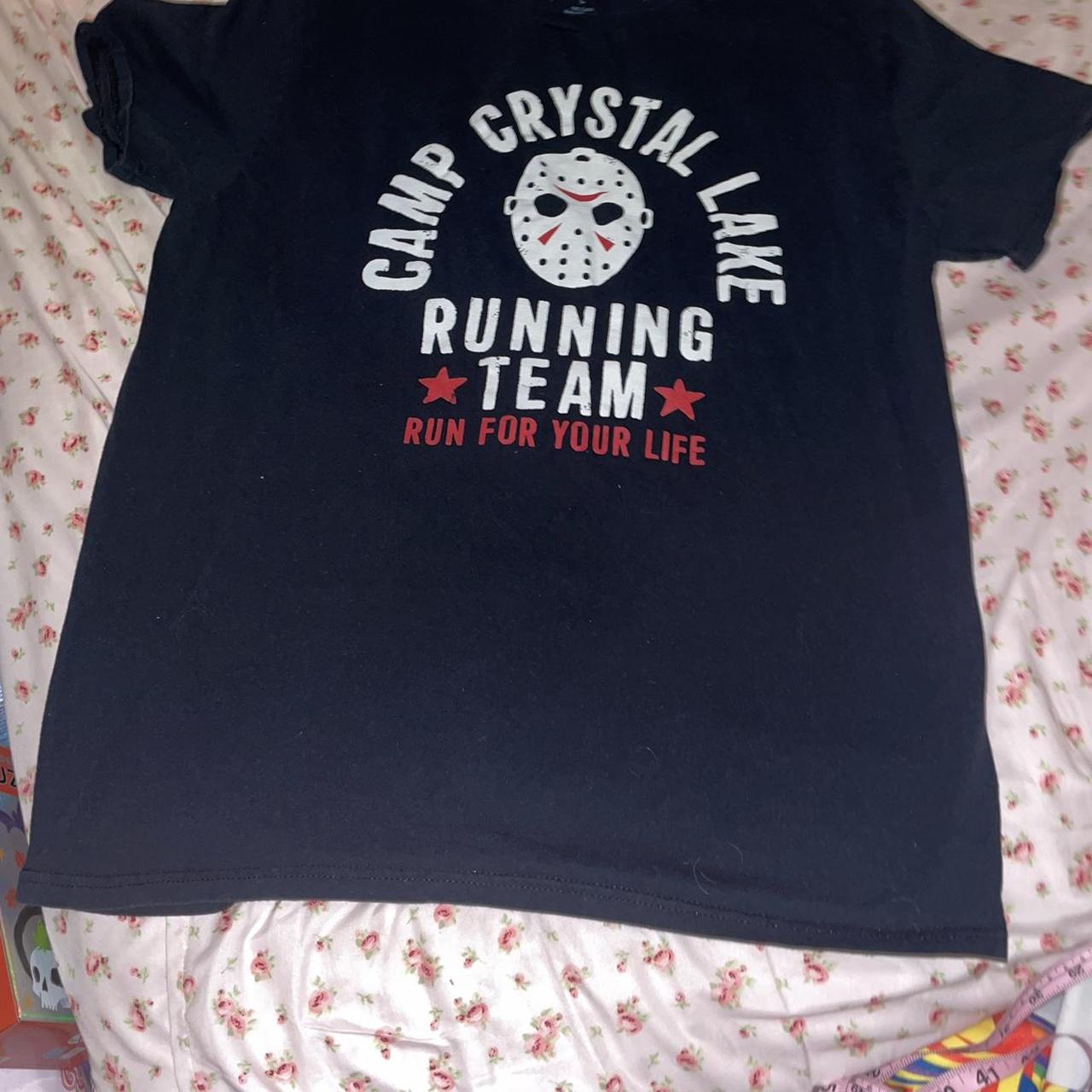 camp crystal lake running team t shirt