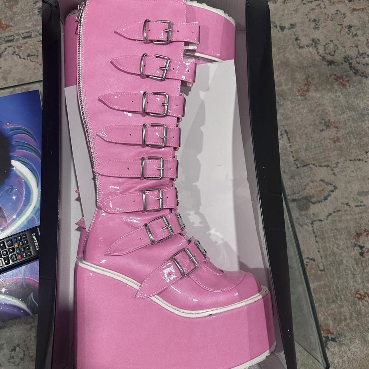 Demonia Women's Platform Boots - Pink - US 8 – pi… - image 1