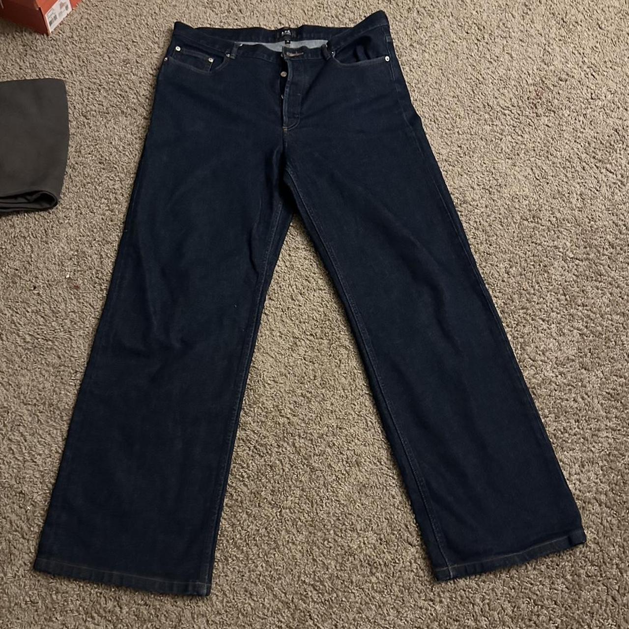 apc aaron jeans Size 36 Button fly Wide - Depop