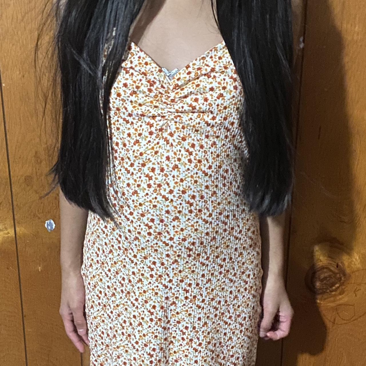 Windsor Women's Orange Dress Depop