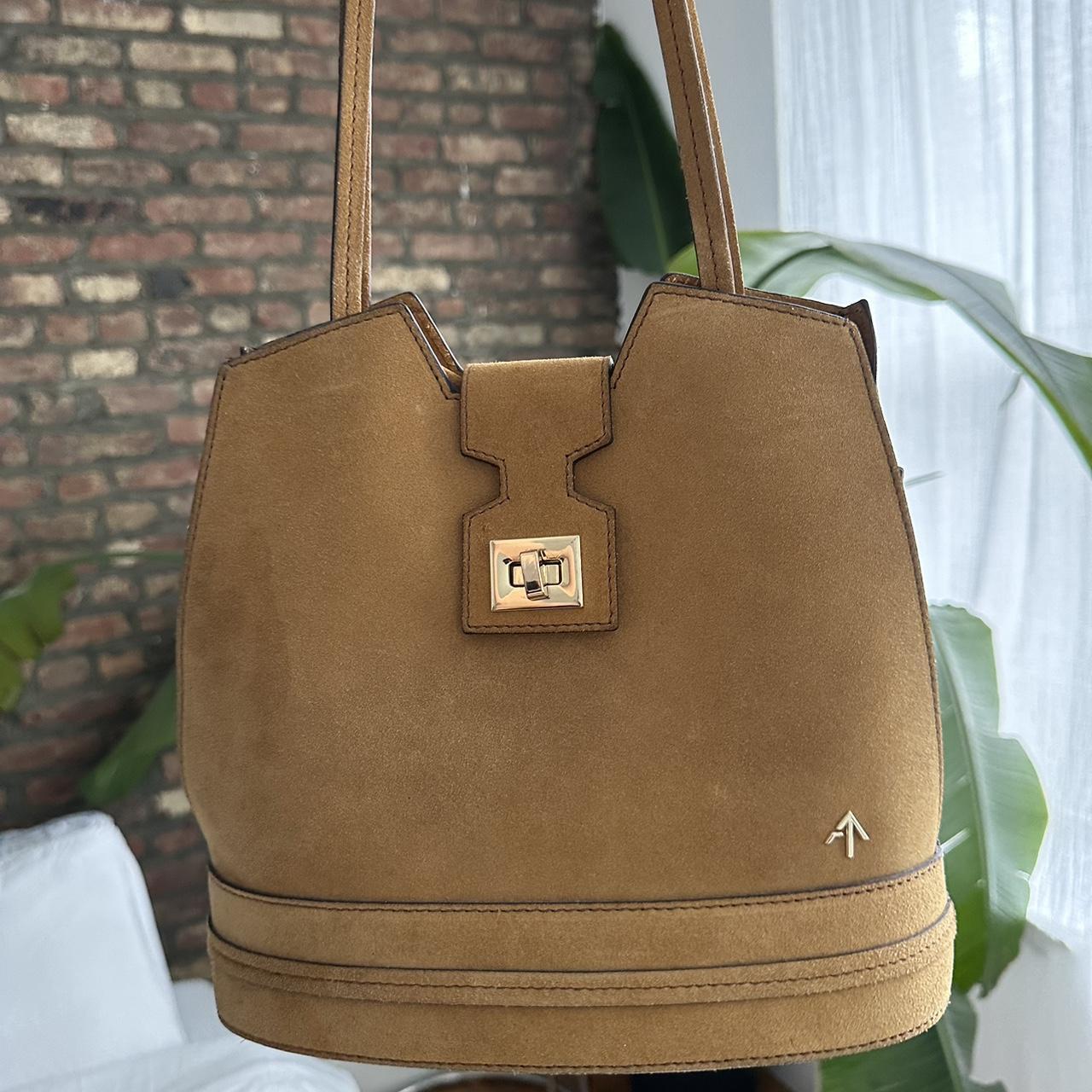 Manu Atelier Le Cambon 25 Mocha Mousse bag in suede