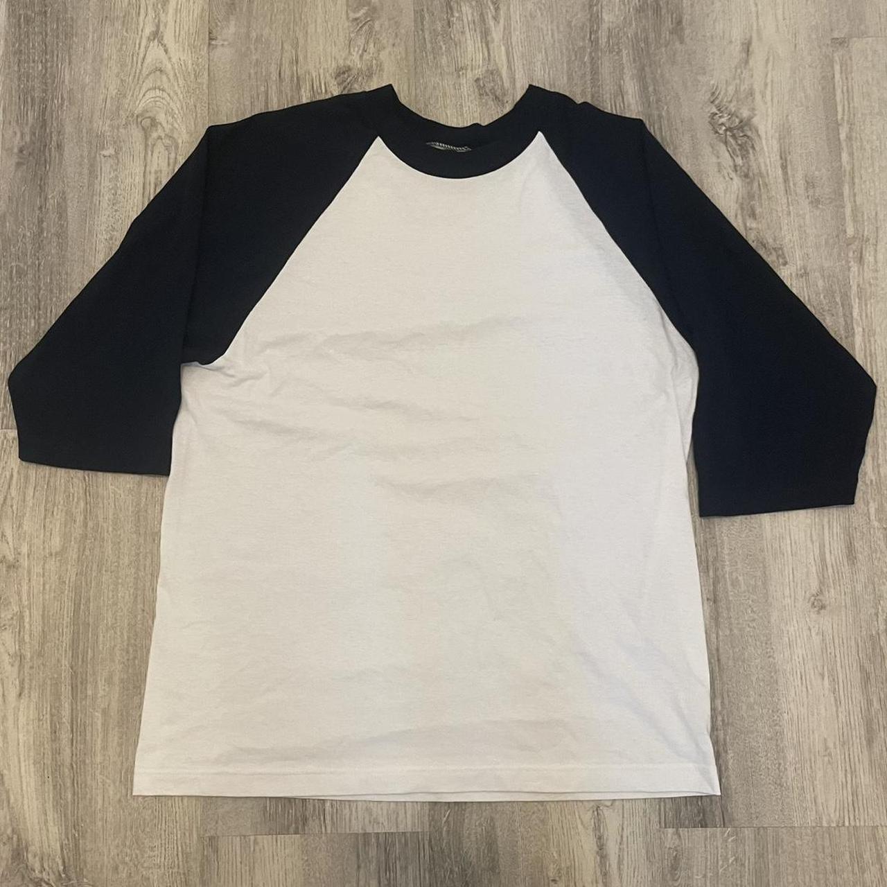 pro club baseball tee -navy and white (photo - Depop