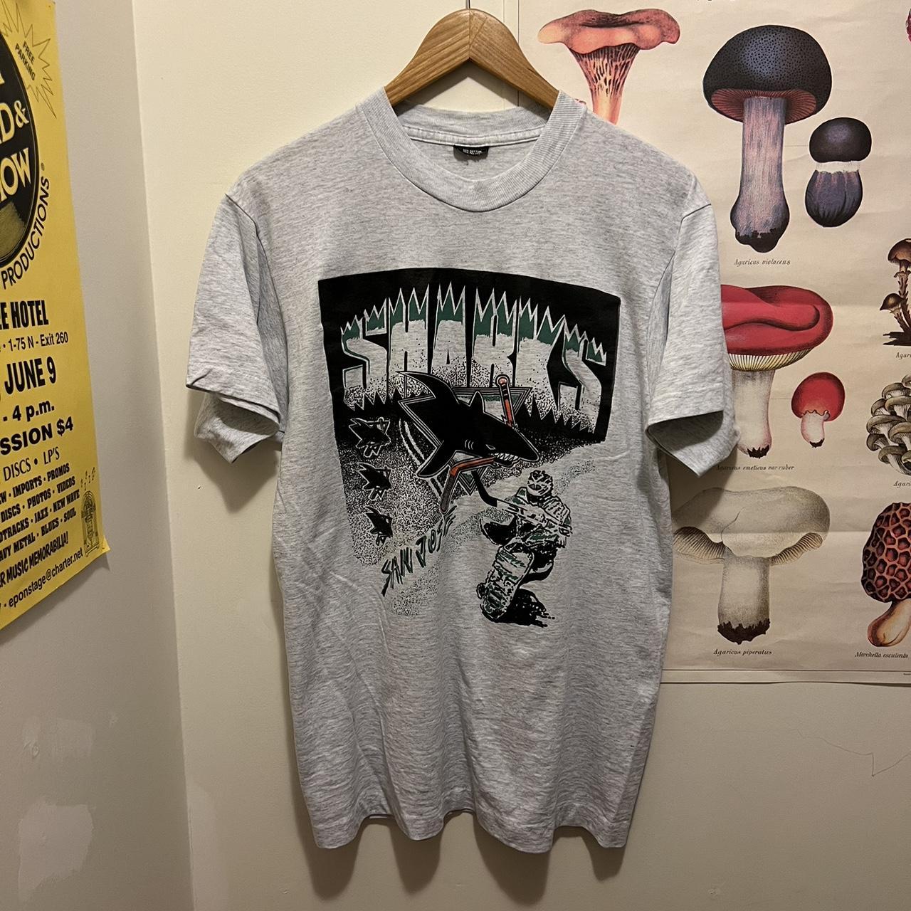 Vintage San Jose Sharks NHL Hockey Shirt • small... - Depop