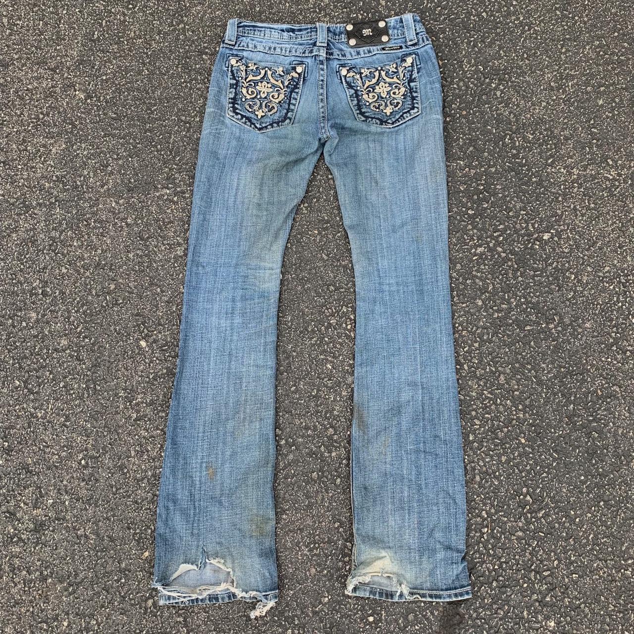 Y2k Miss Me Bootcut Jeans 28 Very Worn And Ripped Depop 7007