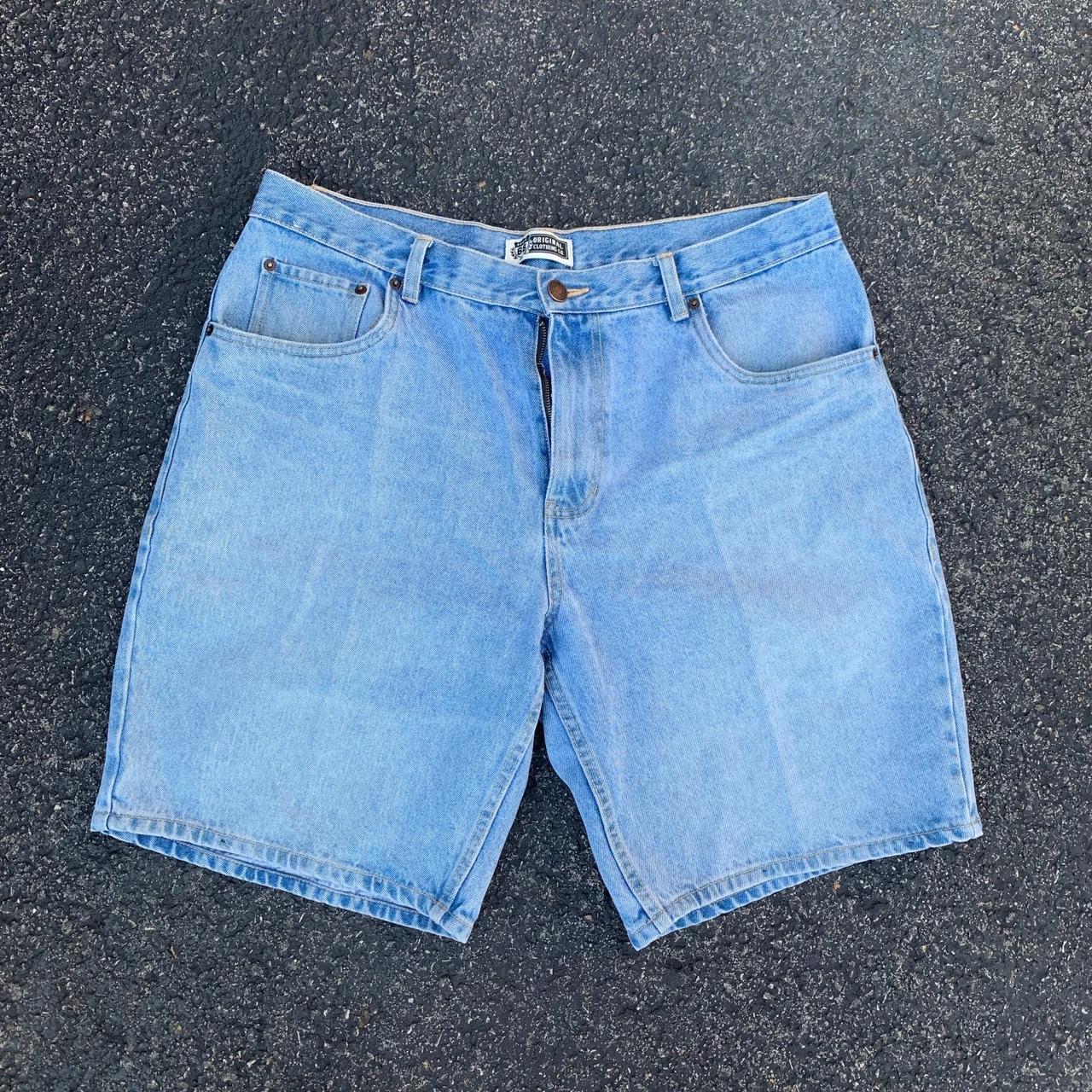 VINTAGE ROUTE LIGHT WASH JORTS JEAN SHORTS 38 no... - Depop