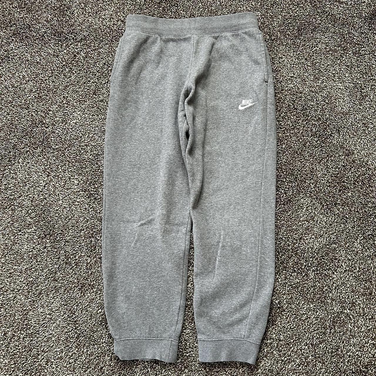 Y2K GREY NIKE SWOOSH SWEATPANTS WOMENS marked xl but... Depop