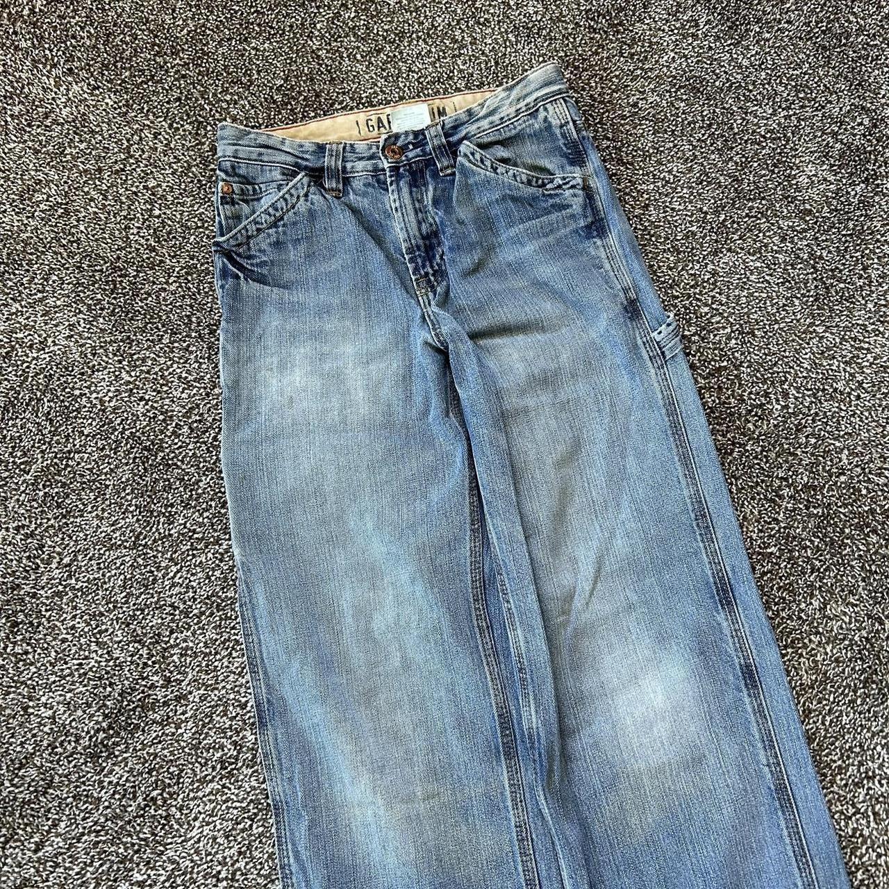 VINTAGE BAGGY WIDE LEG GAP CARPENTER JEANS 26x28... - Depop