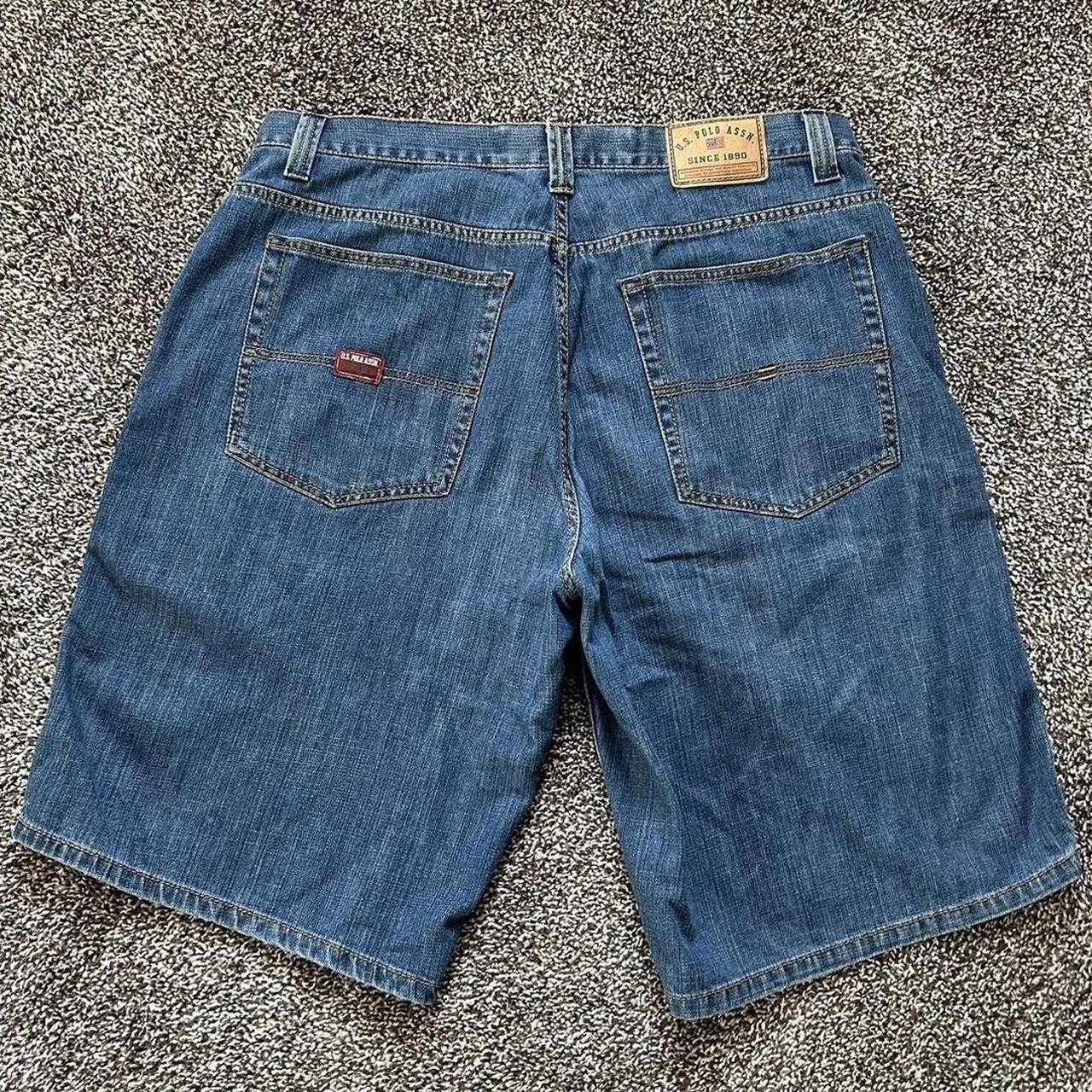 VINTAGE BAGGY POLO JORTS 36x great condition #polo... - Depop