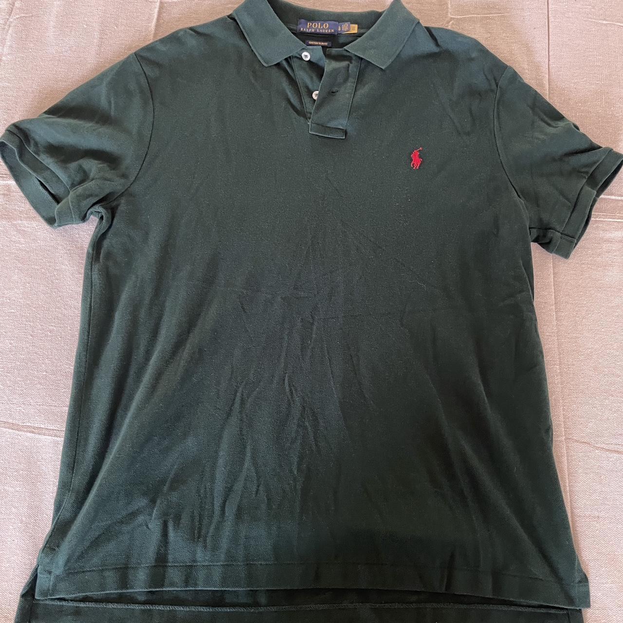 Polo Ralph Lauren Men's Green and Red T-shirt | Depop