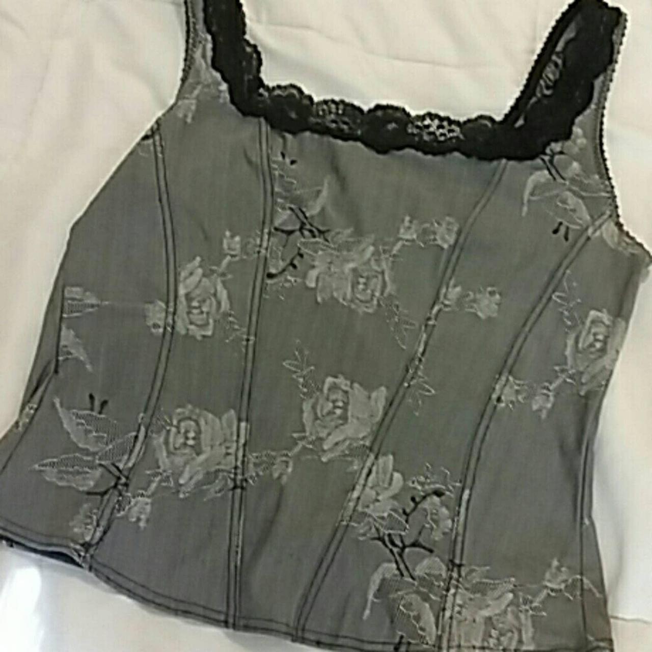 Anthropologie Women's Black and Silver Vest