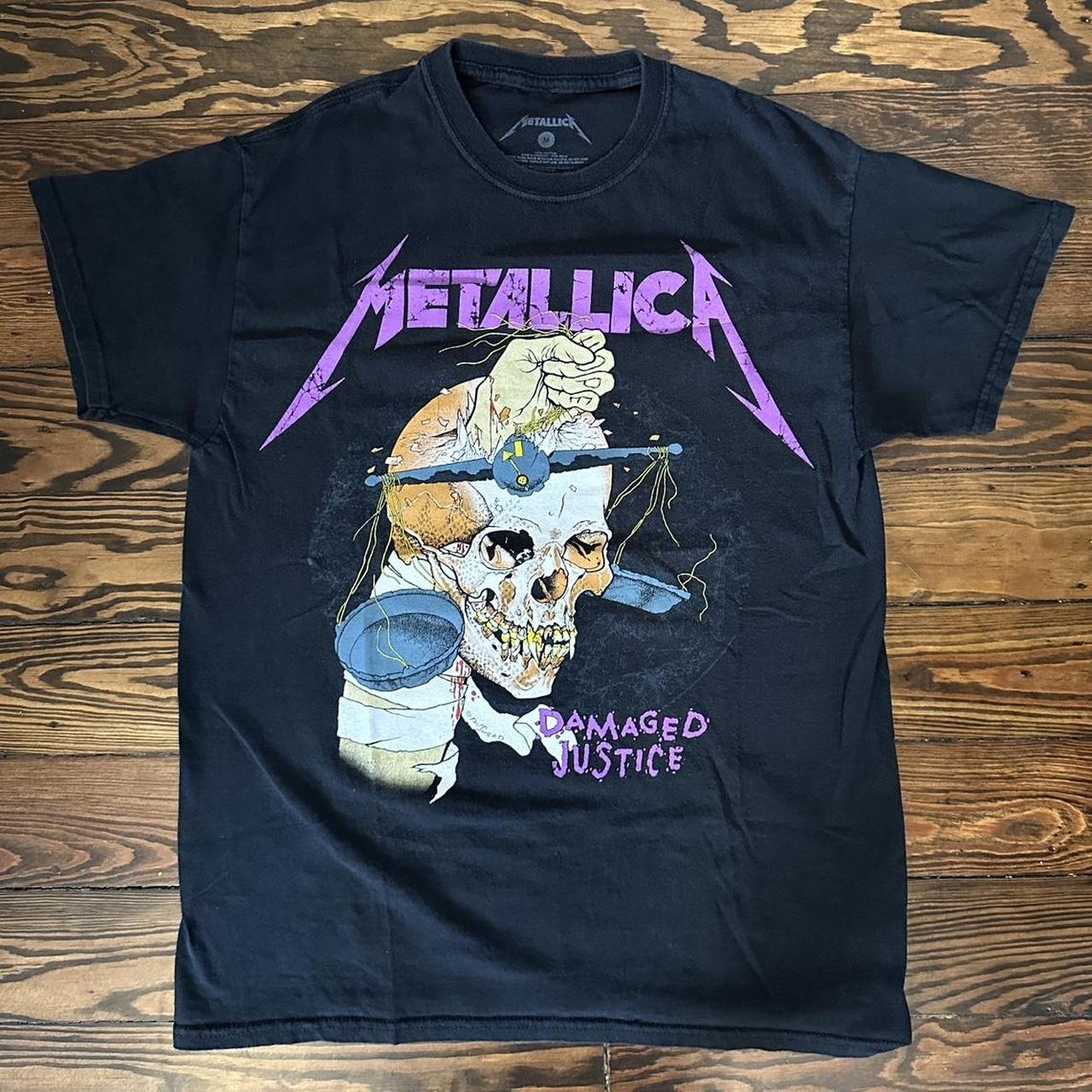 Metallica damaged best sale justice shirt