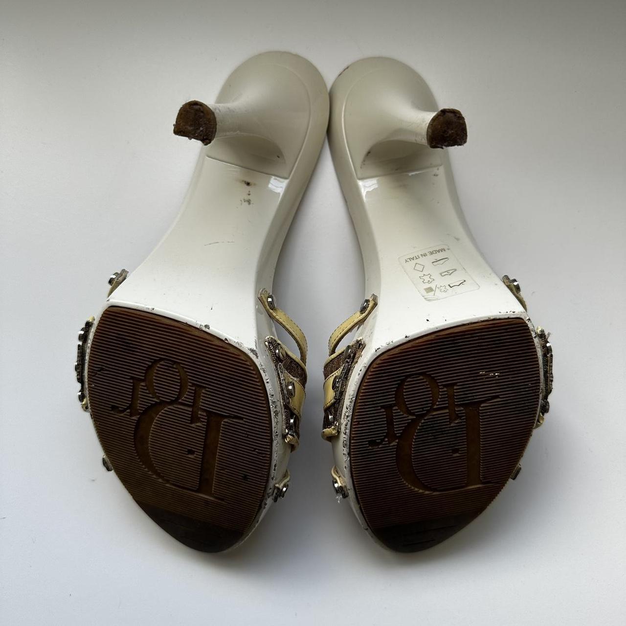 Vintage Louis Vuitton Mule Low Heels Monogram Size 7 - Depop