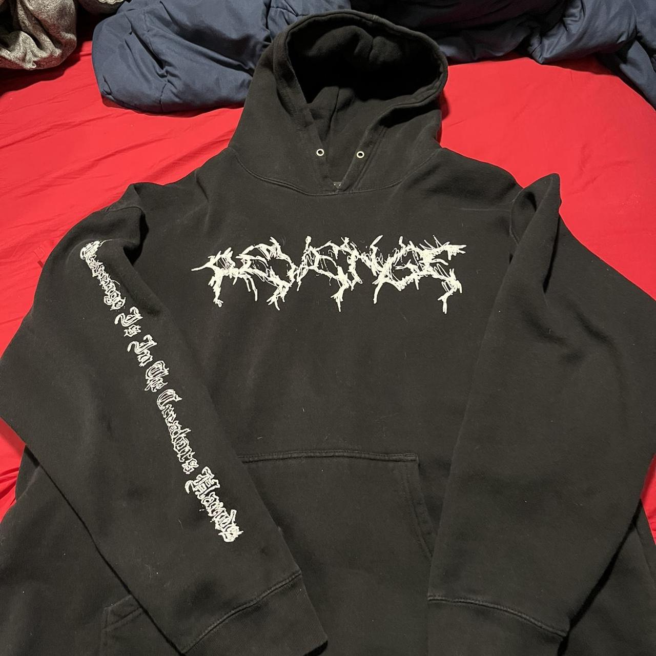 Revenge Men's Black Hoodie | Depop