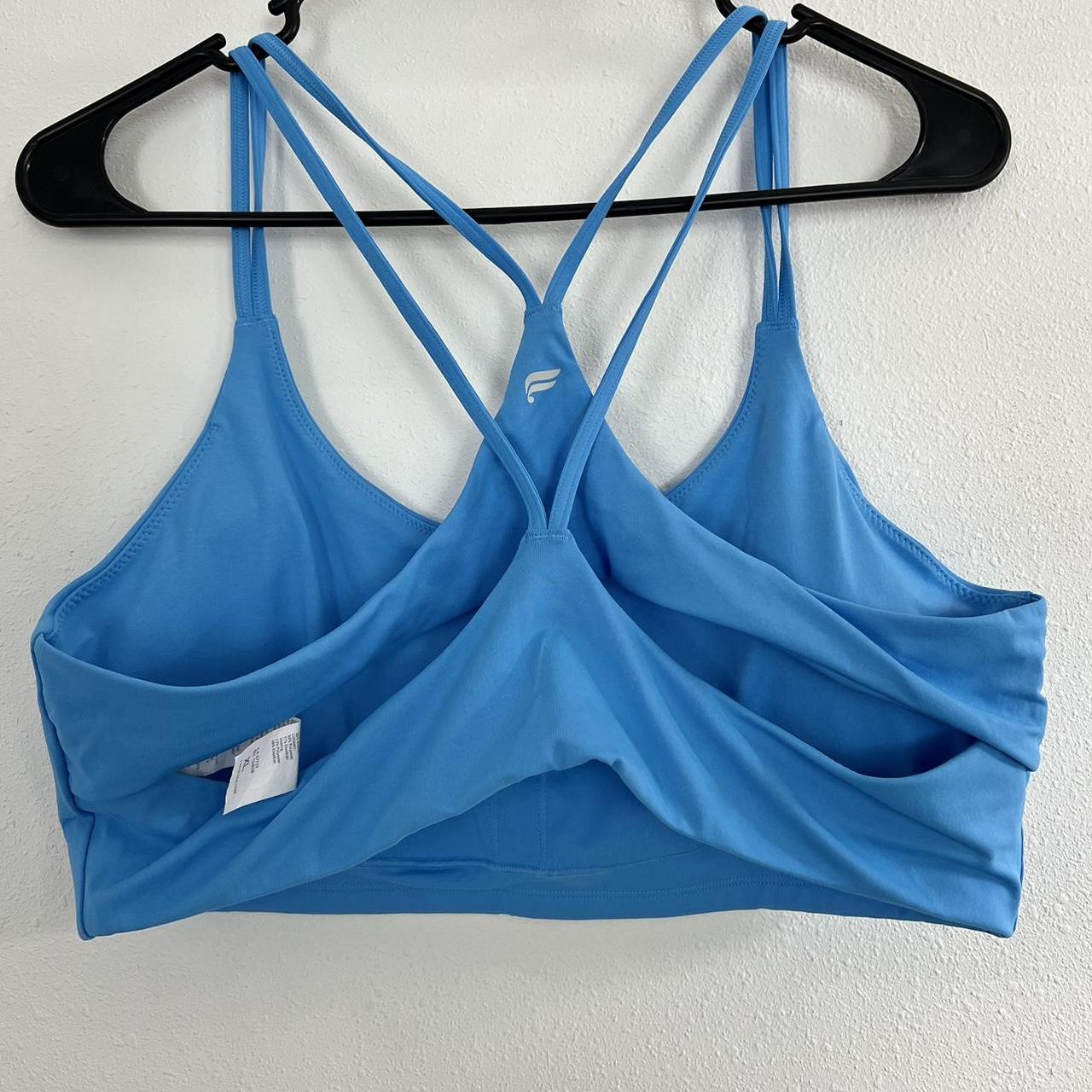 Blue Fabletics sports bra with removable... Depop