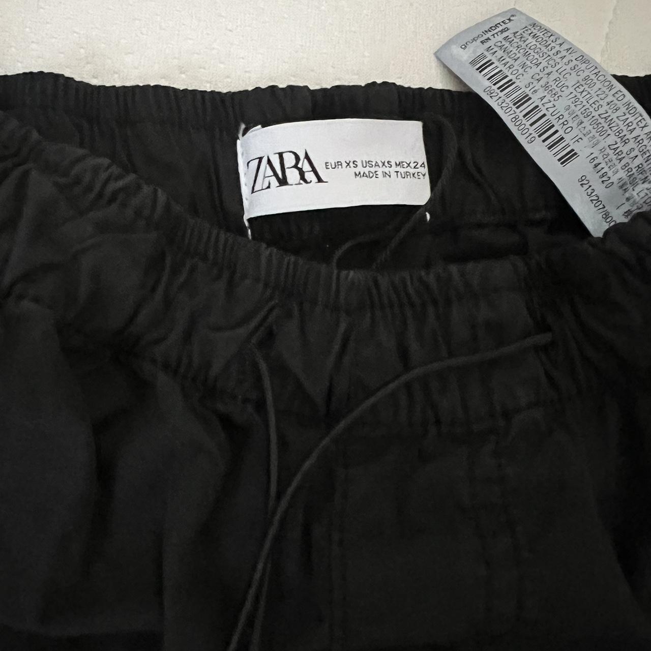Zara Black Trousers Size XS Never worn #zara - Depop