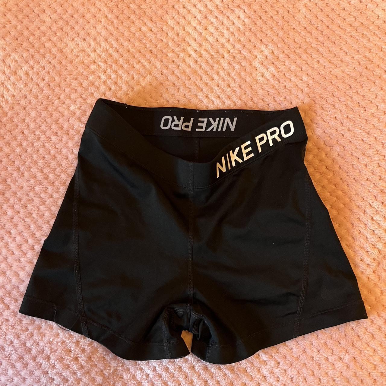 black nike pro shorts - preloved ️‍🔥 - good condition... - Depop