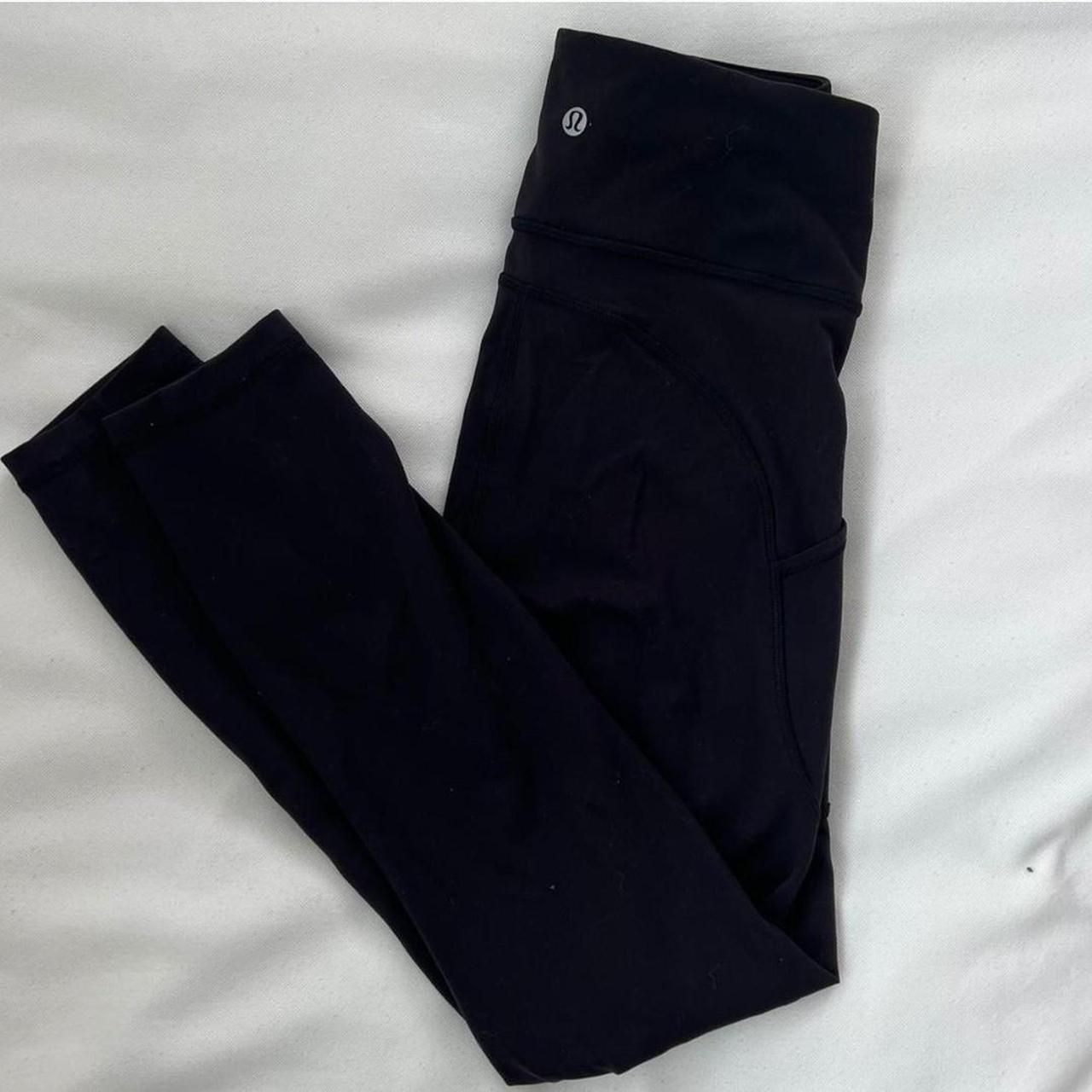 Black Lululemon invigorate leggings with pockets - Depop