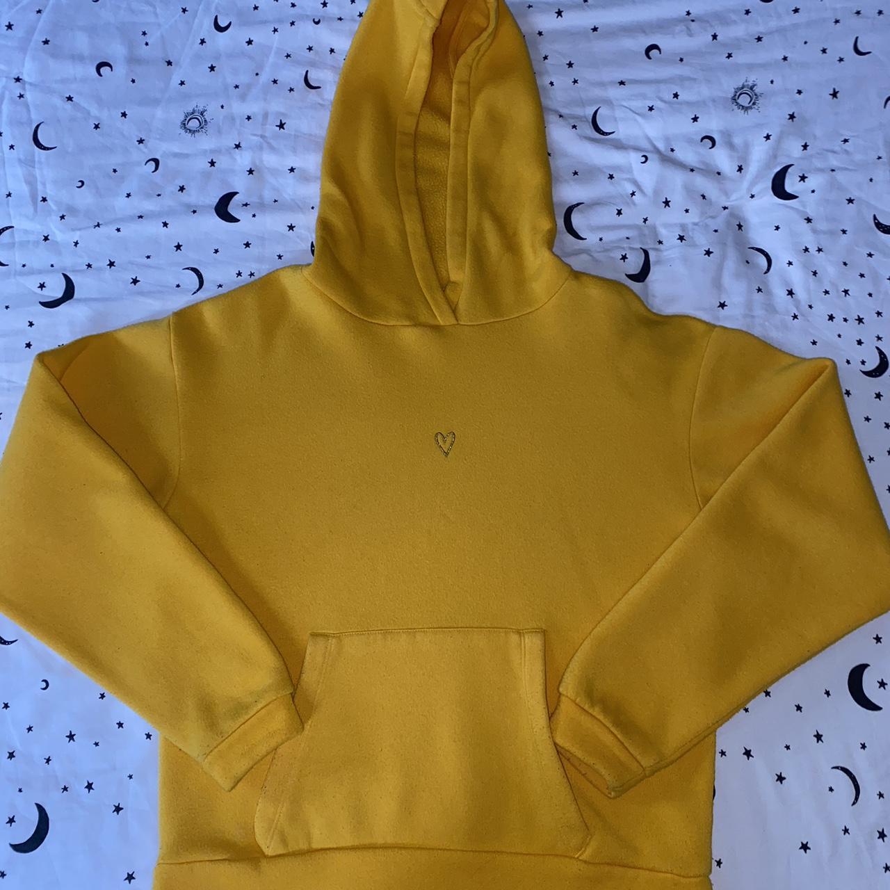 Topshop yellow store heart hoodie