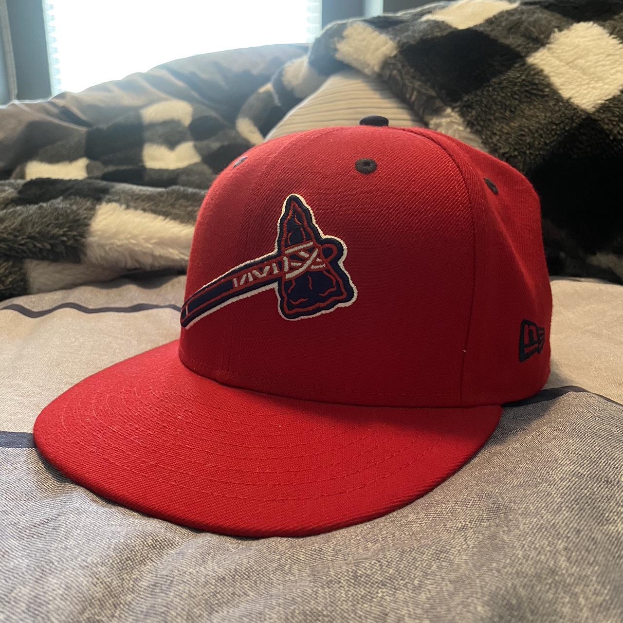 NEW ERA ATLANTA BRAVES FITTED CAP SIZE 3/8 - Depop