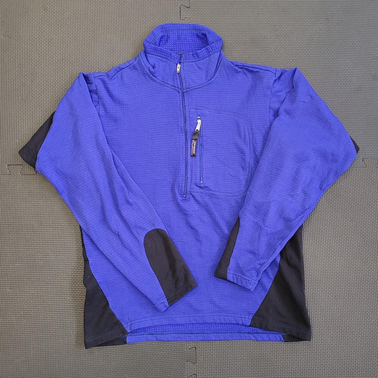 PATAGONIA Vintage, y2k blue fleece, full zip top... - Depop