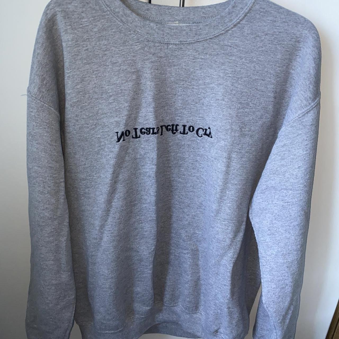 Ariana Grande Women's Grey and Black Jumper | Depop