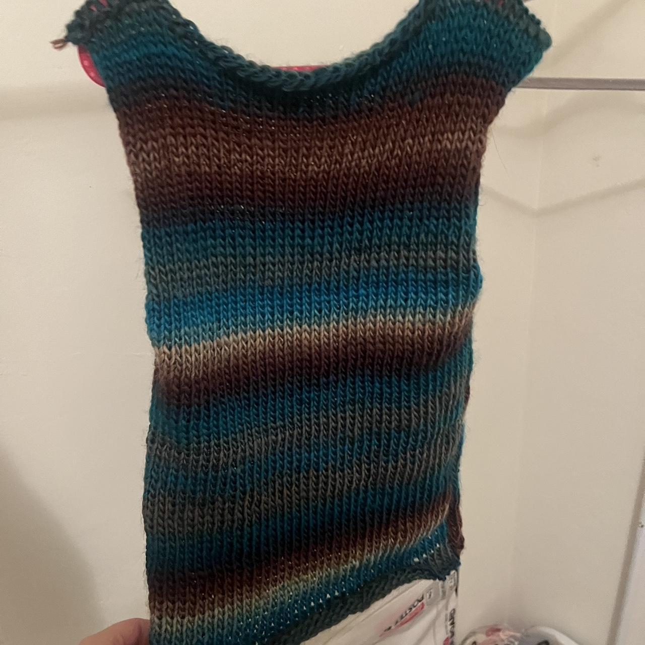 multicolor knit top Depop
