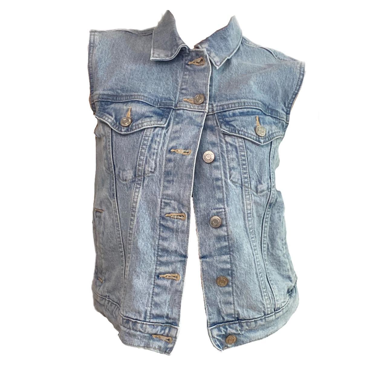 VINTAGE DENIM VEST TOP Women s medium