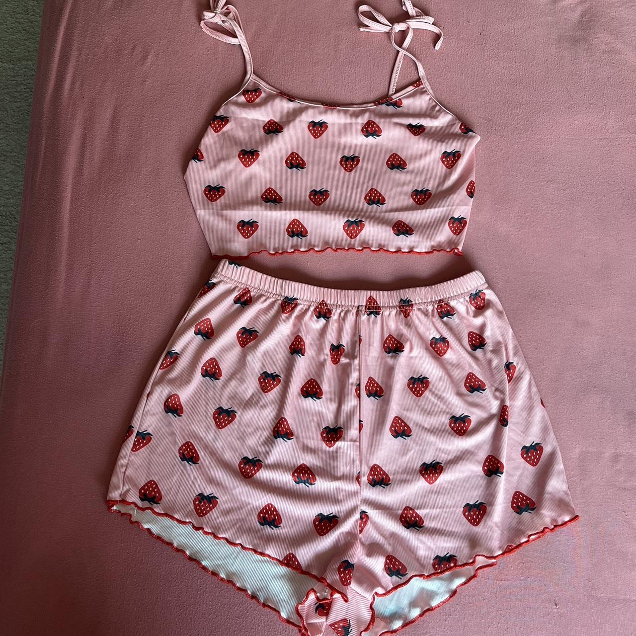 Women's Pink and Red Jumpsuit Depop