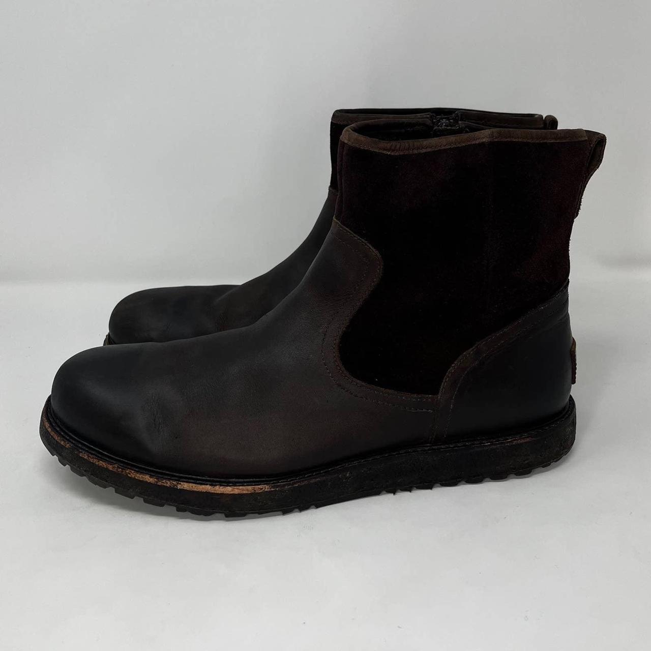 Ugg Brown Leather and Suede Boots Mens Size