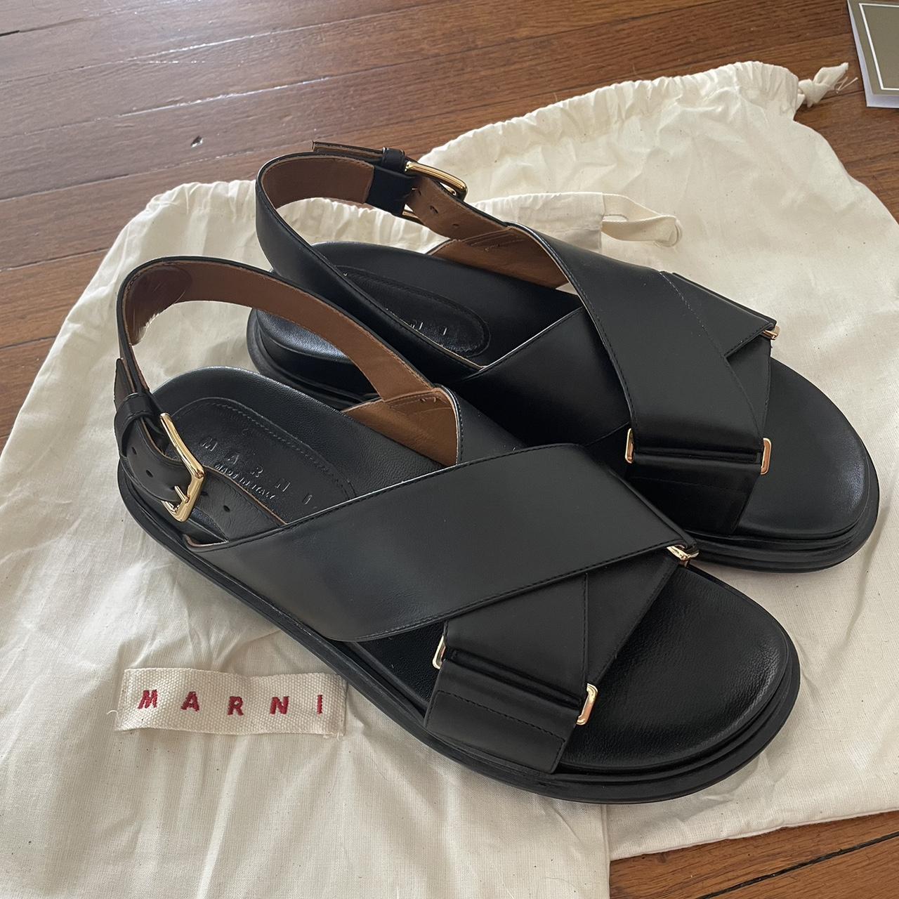 Marni Women's Black Sandals | Depop