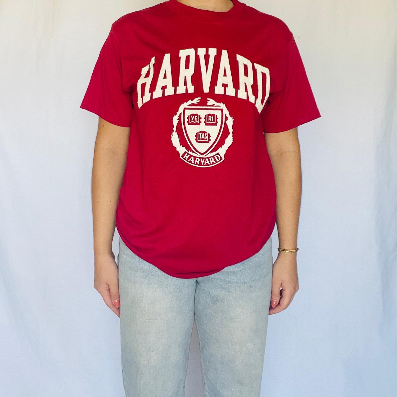 Vintage 80's Harvard Champion Crest Single Stitch...