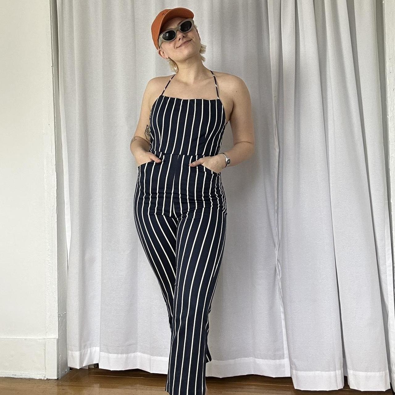 Reformation 2024 striped jumpsuit