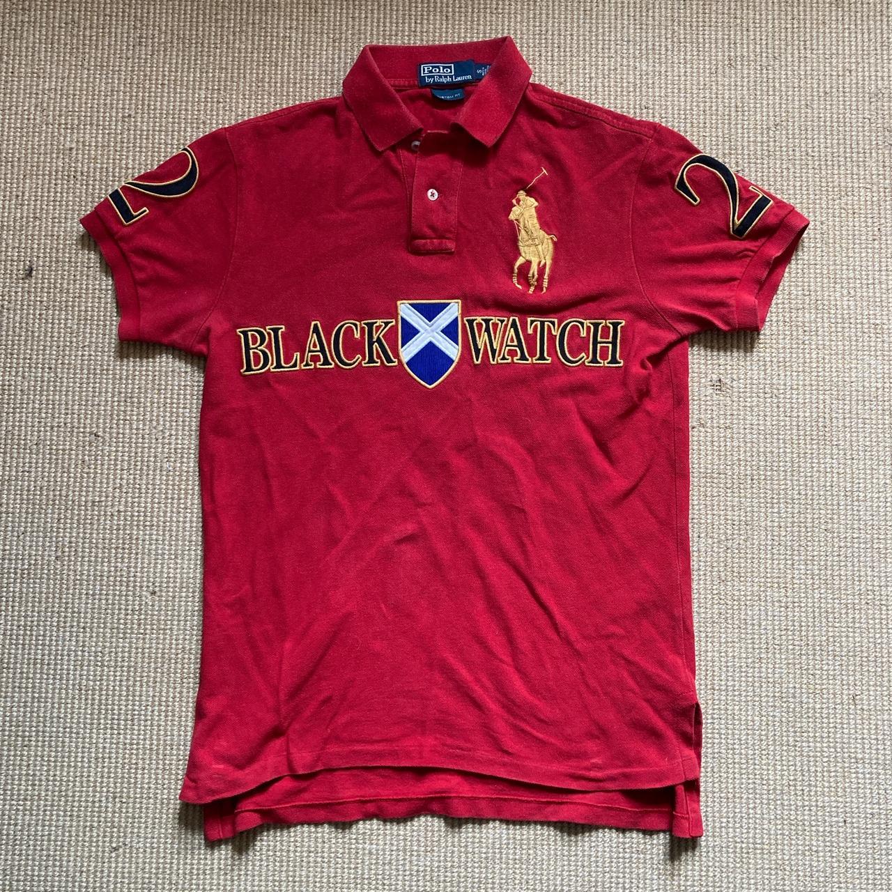 Ralph lauren big pony ‘Blackwatch’ polo shirt Red... - Depop