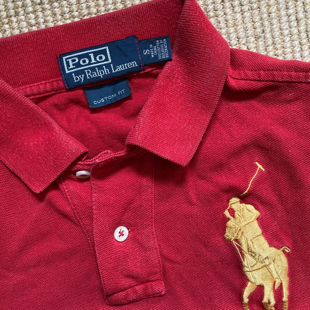 Ralph lauren big pony ‘Blackwatch’ polo shirt Red... - Depop