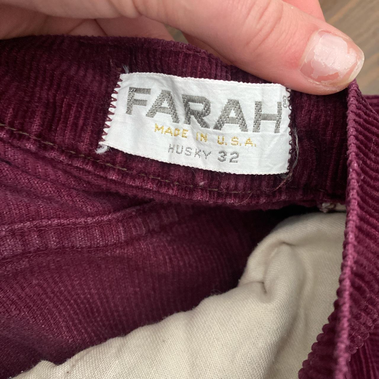 Farah Women's Burgundy and Gold Trousers (3)