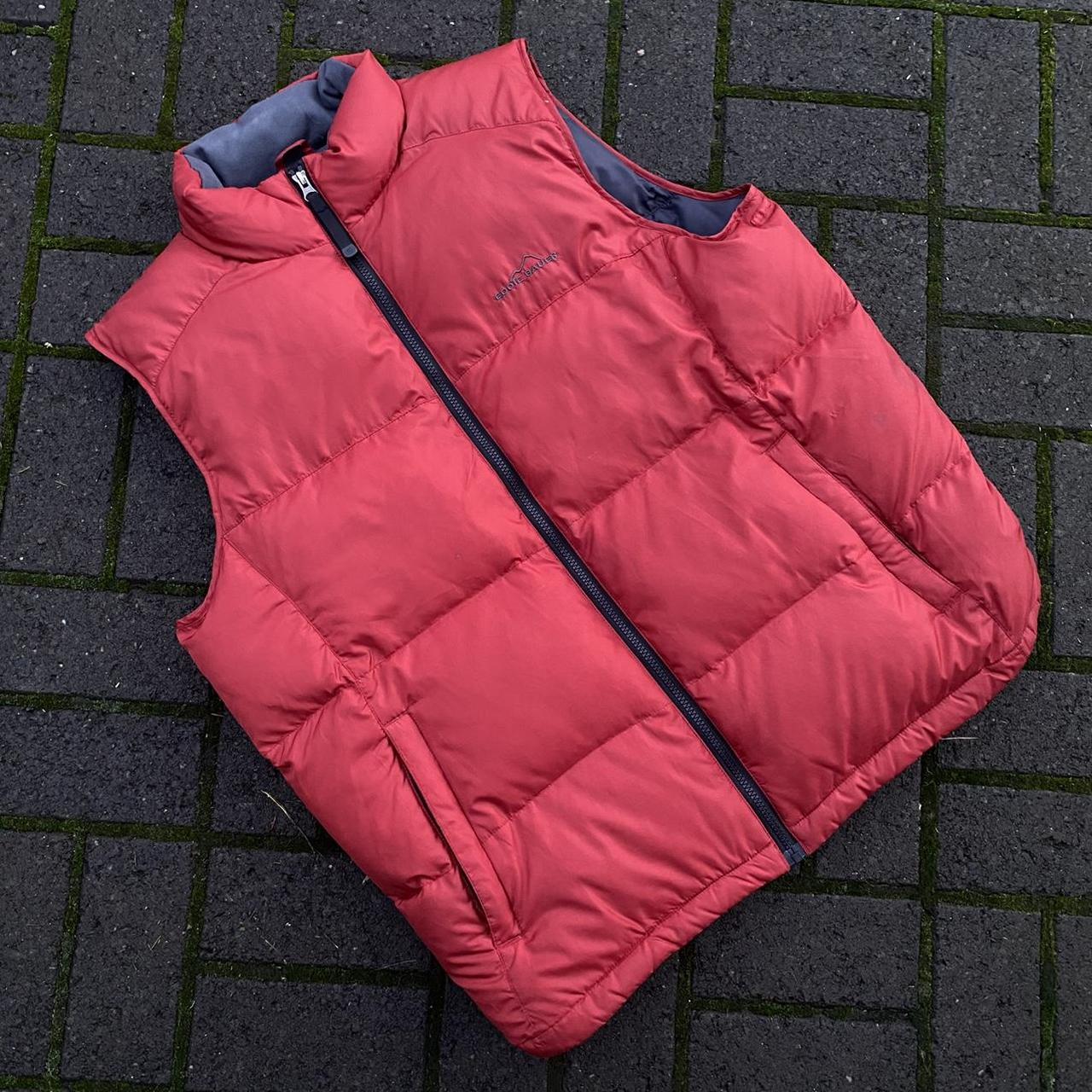 Red Eddie Bauer Down Vest Down jacket. Down vest.... - Depop