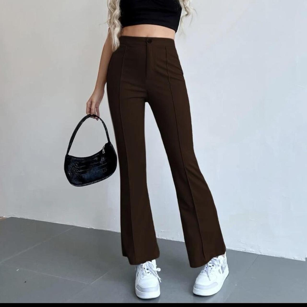 SHEIN work trousers. Solid straight-leg - Depop