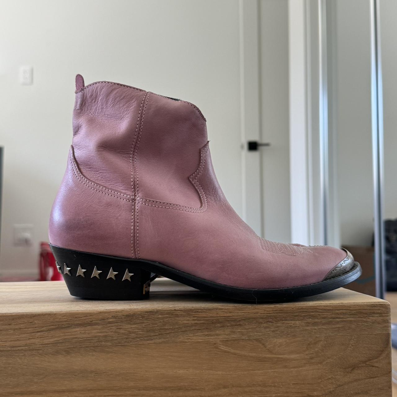 Golden goose pink boots hotsell