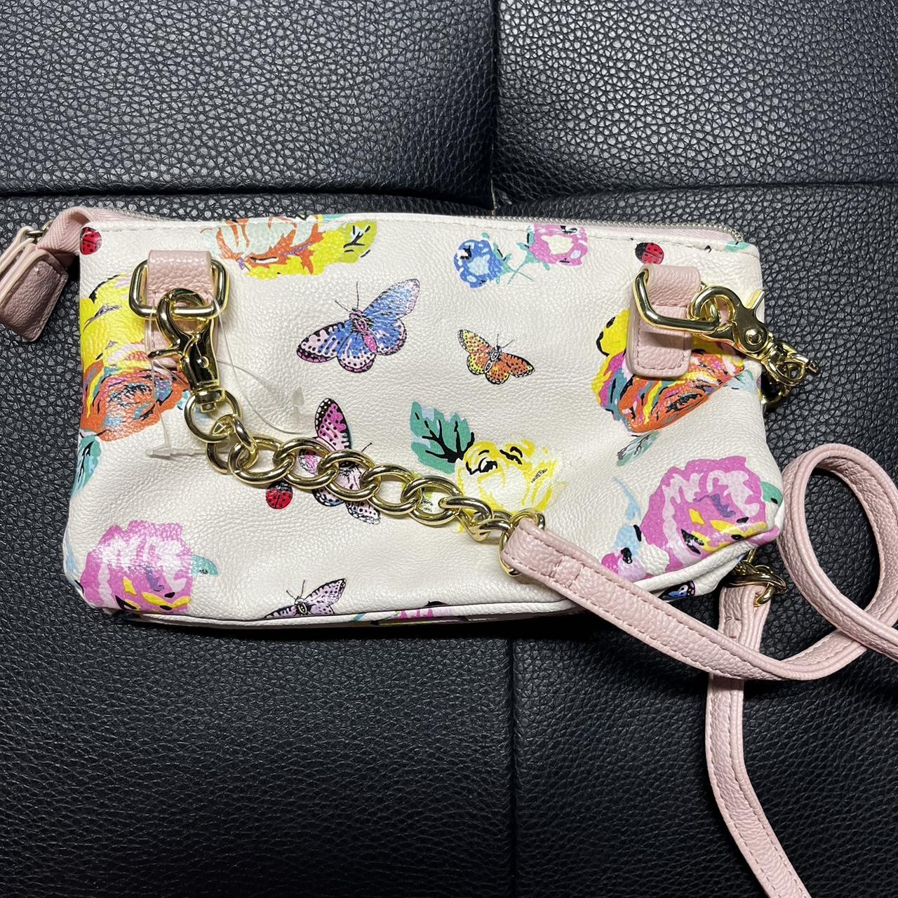 Betsey Johnson purse Has a long pink strap for... - Depop