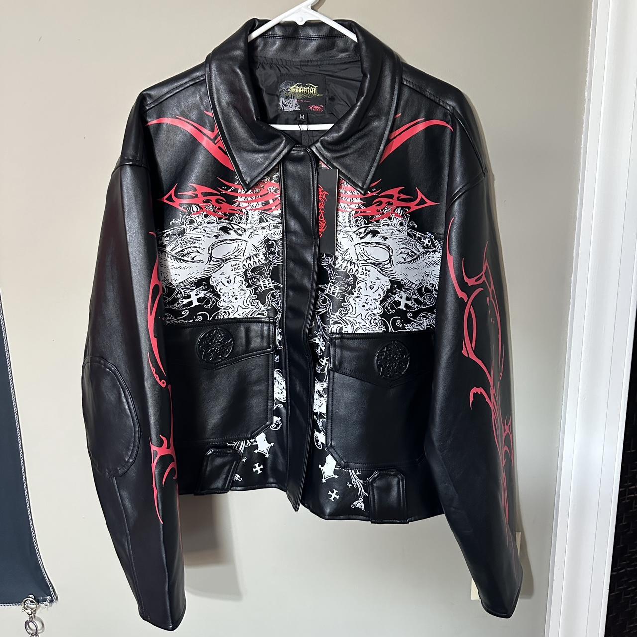 Eternal Artwear Biker Leather Jacket Size M Brand... - Depop