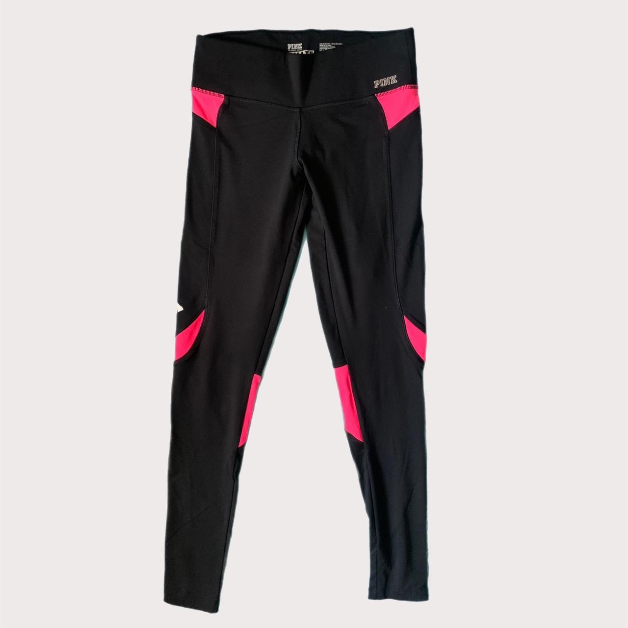 Black & Pink Yoga Leggings Brand: Victoria's Secret - Depop