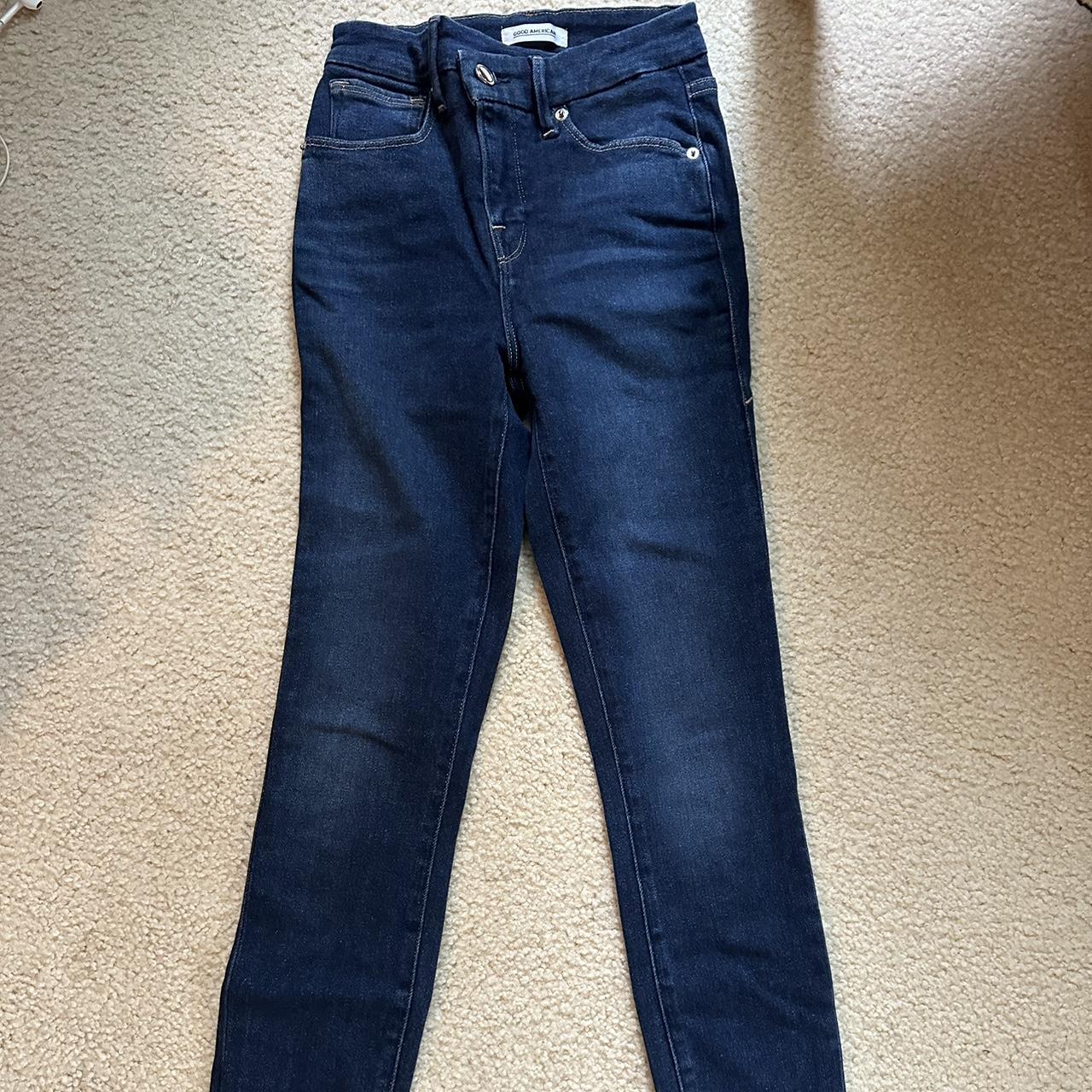 Good American skinny jeans size 00. Hardly worn.... - Depop