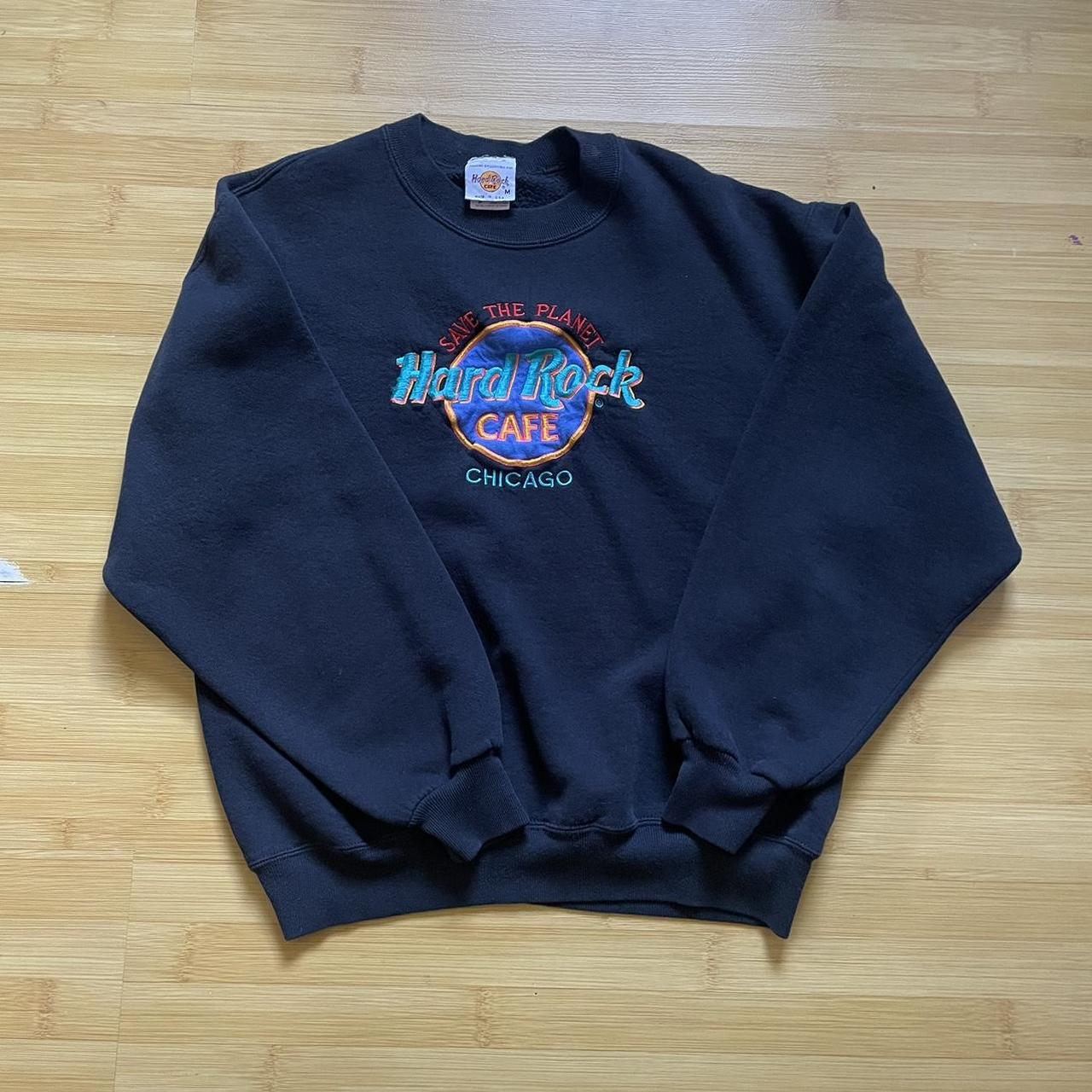 Hard rock Chicago sweatshirt fits a little cropped... - Depop