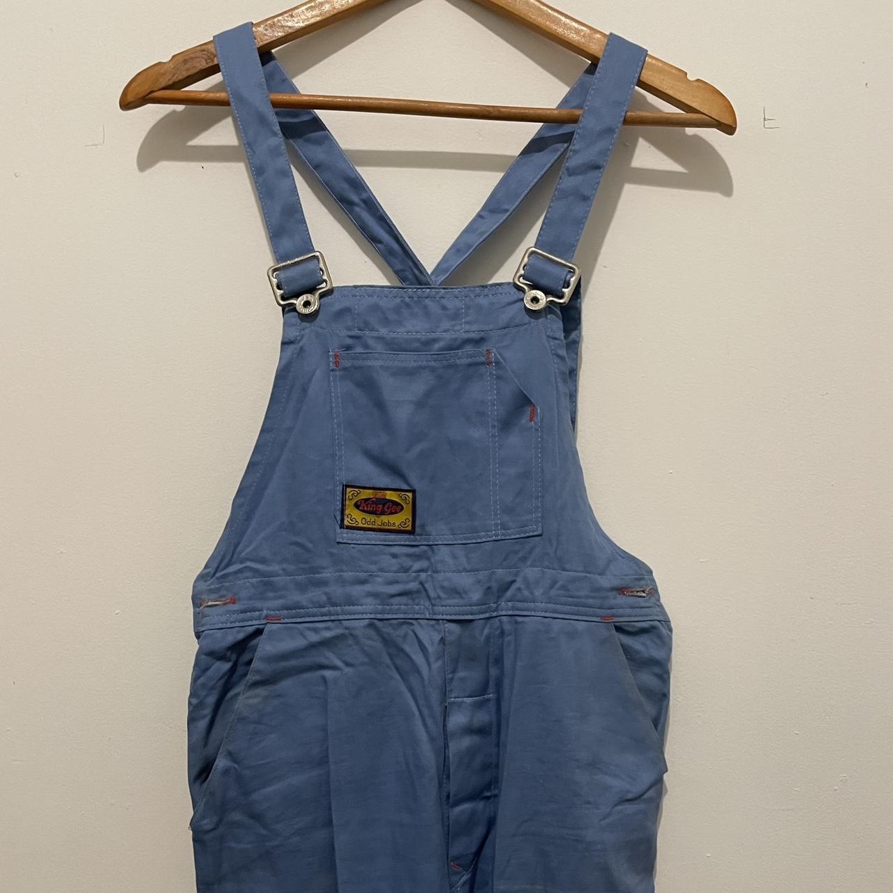 Vintage blue King Gee overalls. Size XS Measurements... Depop